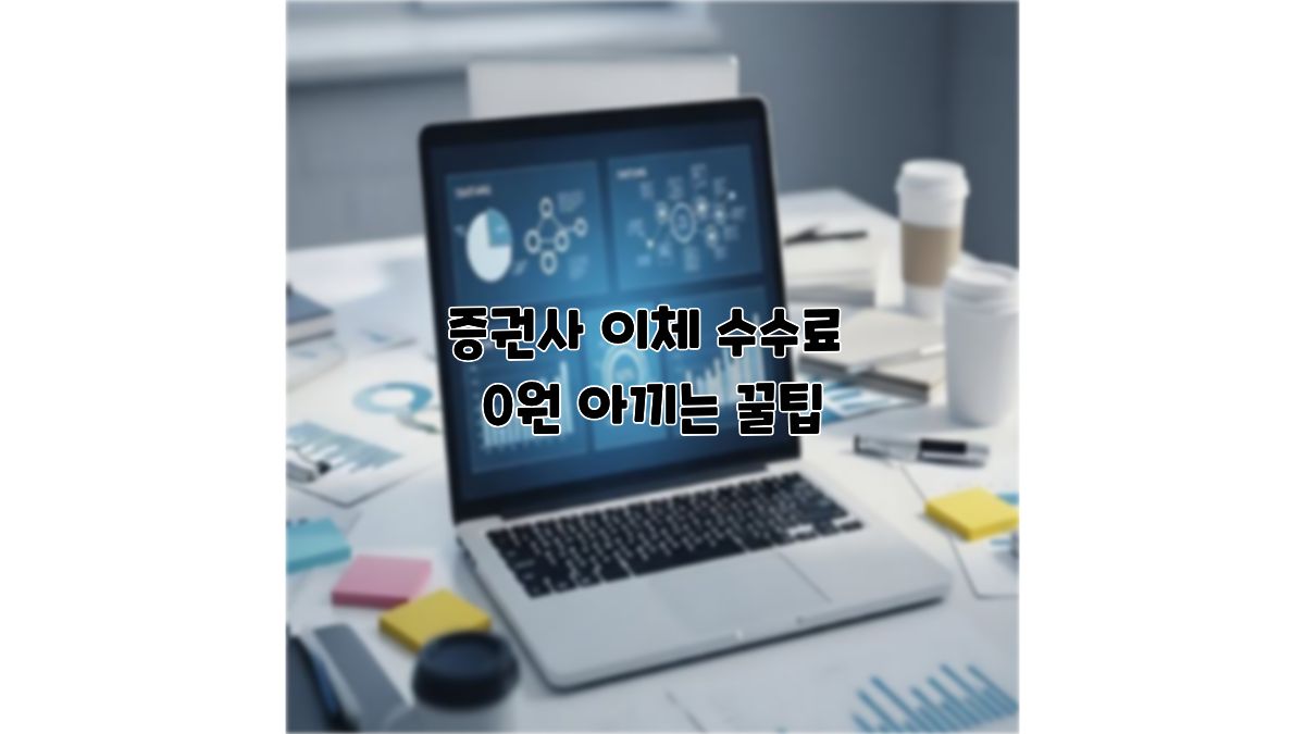 증권사이체수수료 -0원 아끼는꿀팁